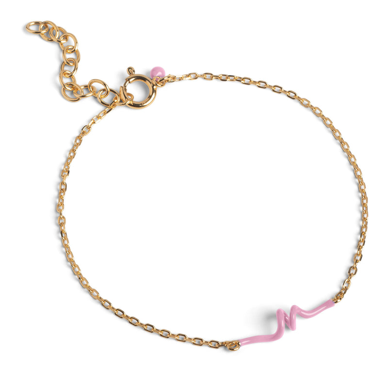 Enamel Twist Armbånd Light Pink