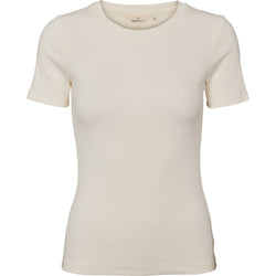 Basic Apparel Ludmilla SS O-Neck T-shirt Whisper White