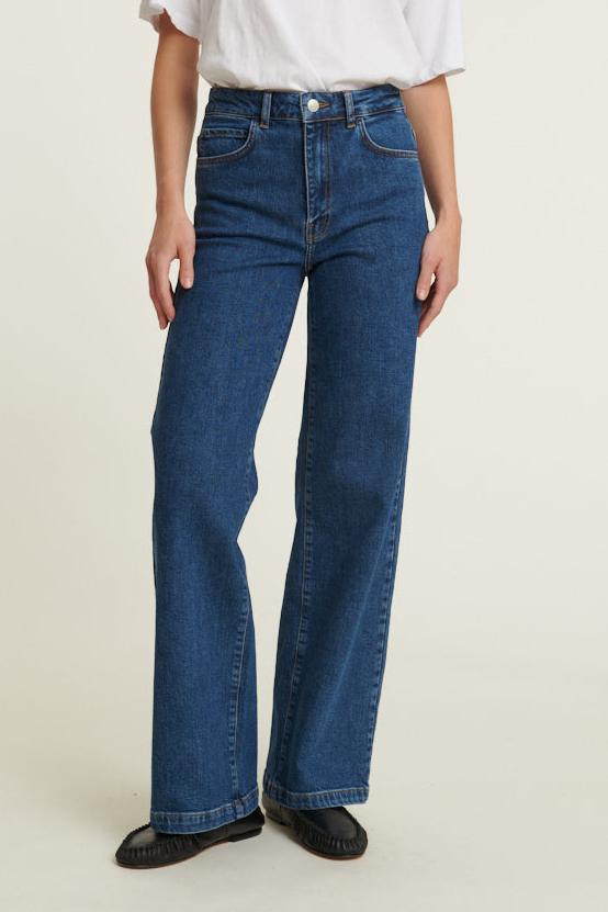 Basic Apparel Enya Mid Blue Jeans Mid Blue