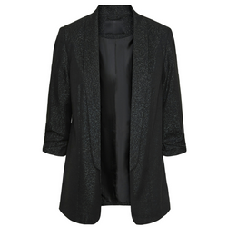 Pieces Bosella 3/4 Glitter Blazer Black