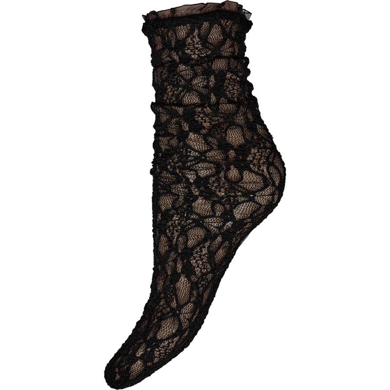 Hype The Detail Lace Fall Down Strømper Black