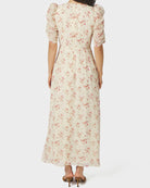 Vira Floral Kjole Creme fra Neo Noir, blomstret kjole