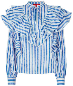 Cras Sylvia Bluse Blue Stripe (Forudbestilling lev. marts)