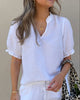 Neo Noir Odesa Linen Bluse NOS25 White