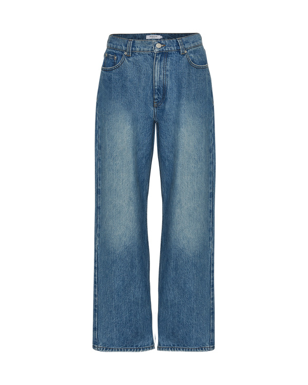 Moss Copenhagen x Cecilie Haugaard Sidonia Eva Loose Long Jeans Mid Blue Wash