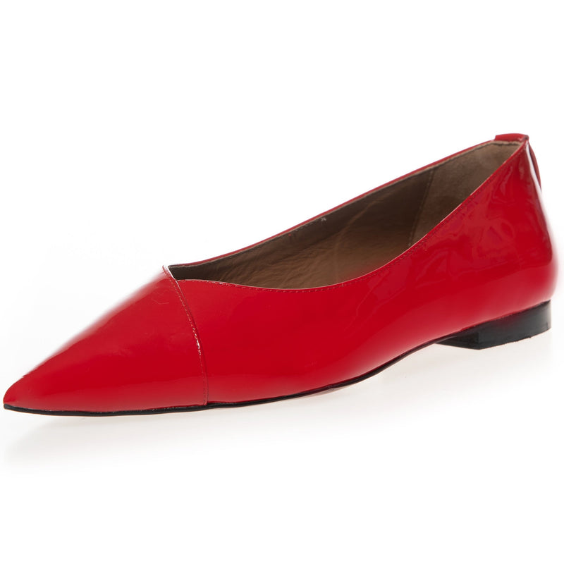 Copenhagen Shoes Make Passion Patent Ballerina Red Patent