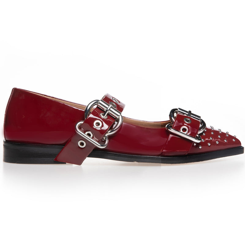 Copenhagen Shoes Future Vibes Patent Ballerina Bordo