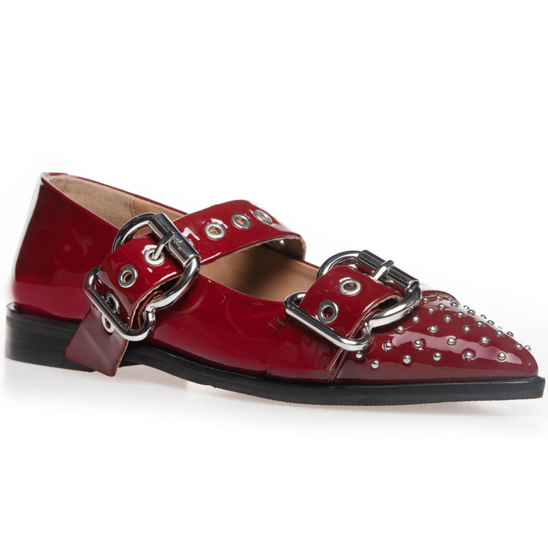 Copenhagen Shoes Future Vibes Patent Ballerina Bordo