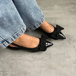 Copenhagen Shoes Love Always Ballerina Black Patent (Forudbestilling lev. marts)