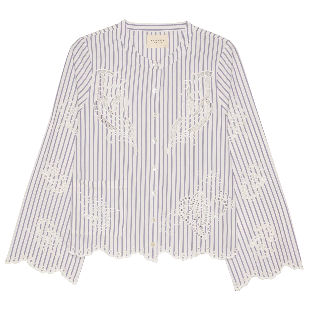 Sissel Edelbo Cecilie Skjorte Purple Stripes, stribet skjorte