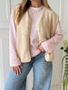 Pieces Katty Teddy Vest Birch NOS26