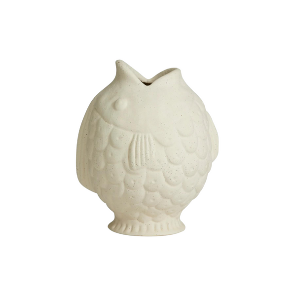 Nordal Ducie Fish Vase Off White