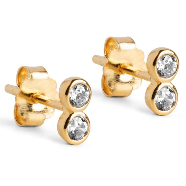 Enamel Twin Studs Clear