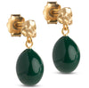 Enamel Poe Studs Petrol Green