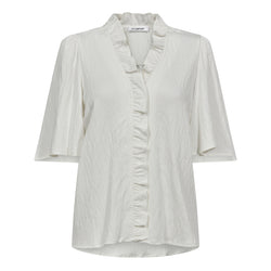 Co'Couture Sueda Frill Flow Bluse White