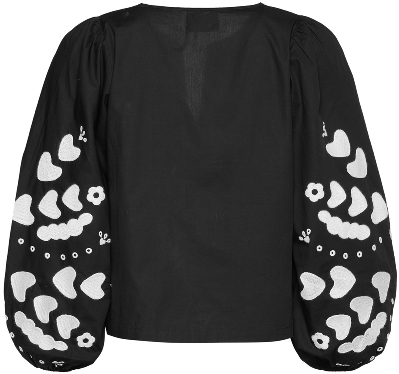 Sissel Edelbo Elisabeth Top Black With White Swan