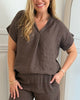 Marta Du Chateau Bellissima Bluse Mocca
