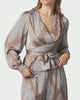 Neo Noir Rista Paisley Drop Bluse Dark Taupe/Light Blue