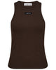 Haute L'Amitié Rib Badge Tank Top Mocca