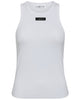 Haute L'Amitié Rib Badge Tank Top White