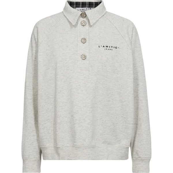 Haute L'Amitié Polo Logo Sweat Pearl Melange