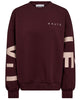 Haute L'Amitié Maxi Split Logo Sweatshirt Wine