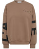 Haute L'Amitié Maxi Split Logo Sweatshirt Walnut