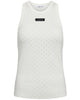 Haute L'Amitié Rib Badge Stone Tank Top Off White