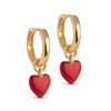 Enamel Amore Hoops Red