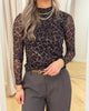 Only Erica Mesh L/S Top Raw Umber NO26