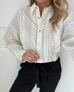 Co'Couture Mathilda Dot Bluse Off White