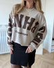 Marta Du Chateau Hibiscus Sweatshirt Beige New