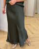 Neo Noir Vicky Heavy Sateen Skirt Nederdel Deep Green NOA26