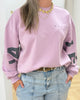 Haute L'Amitié Maxi Split Logo Sweatshirt Misty Rose