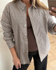 Only Oregon Alva LS Skjorte Sandshell Checks