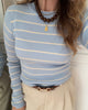 Pieces Mira New LS O-Neck Strik Cashmere Blue/Birch