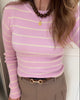 Pieces Mira New LS O-Neck Strik Winsome Orchid/Birch