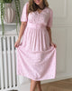 Pieces Tala SS Midi Kjole Roseate Spoonbill NOS26
