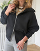 Only Naomi LS Two Way Zip Hoodie Black