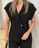 Only Asmine SS Asymmetric Bluse Black