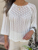 Only Nola 3/4 Loose O-Neck Strik Cloud Dancer