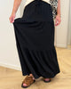 Object Sanne MW Long Layer Nederdel Black NOS26
