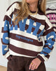 Marta Du Chateau Nerina Sweatshirt Choco/Jeans Blue