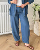 Object Frame MW Ankel Barrel Bukser Medium Blue Denim
