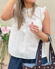 Only Reva Life S/L Embroiderie Top Cloud Dancer NO26