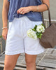 Neo Noir Shea Linen Shorts White