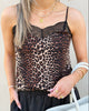 Pieces Tiffany Strap Lace Top Black/Leo NO26