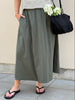Neo Noir Yara Poplin Nederdel Army NOS26