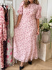 Neo Noir Kikka Chiffon Flower Kjole Rose