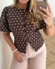 Neo Noir Anela Dot Bluse Brown
